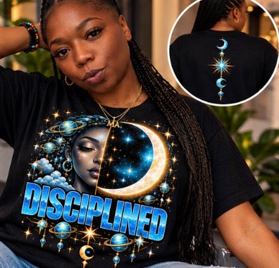 Disciplined celestial artwork apparel design reference